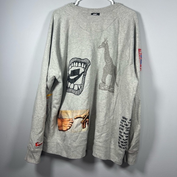 Nike Scribble Graffiti Giraffe Writing Crew Neck XL - Picture 12 of 16